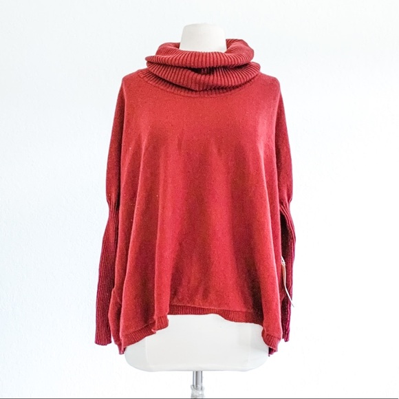 NWT DREAMERS Maroon Cowl Neck Sweater - Picture 3 of 10